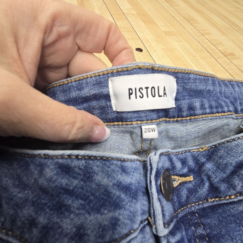 Pistola Crop Ankle Jeans Womens 20W Medium Wash Classic Stretch Western Modern - Picture 4 of 14